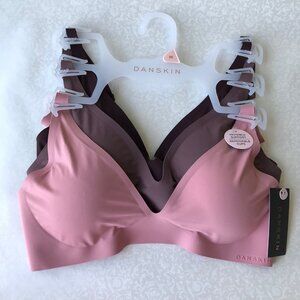 Danskin  Intimates Invisible Support BRAS, Removable Pads,  Back Closure 3-Pack